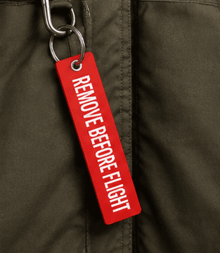 Remove Before Flight Bag Tag